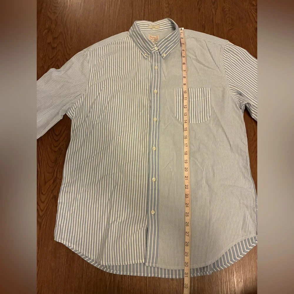 J. Crew NWT Blue and White Striped Long Sleeve - Size XL